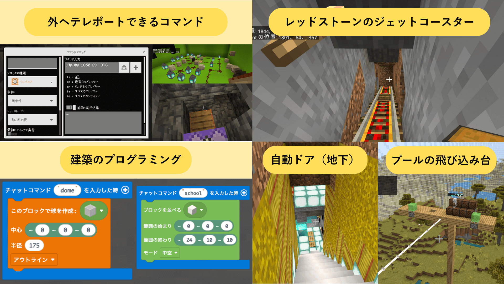 プログラミングやレッドストーンなどに対して、どのように挑戦しましたか?
