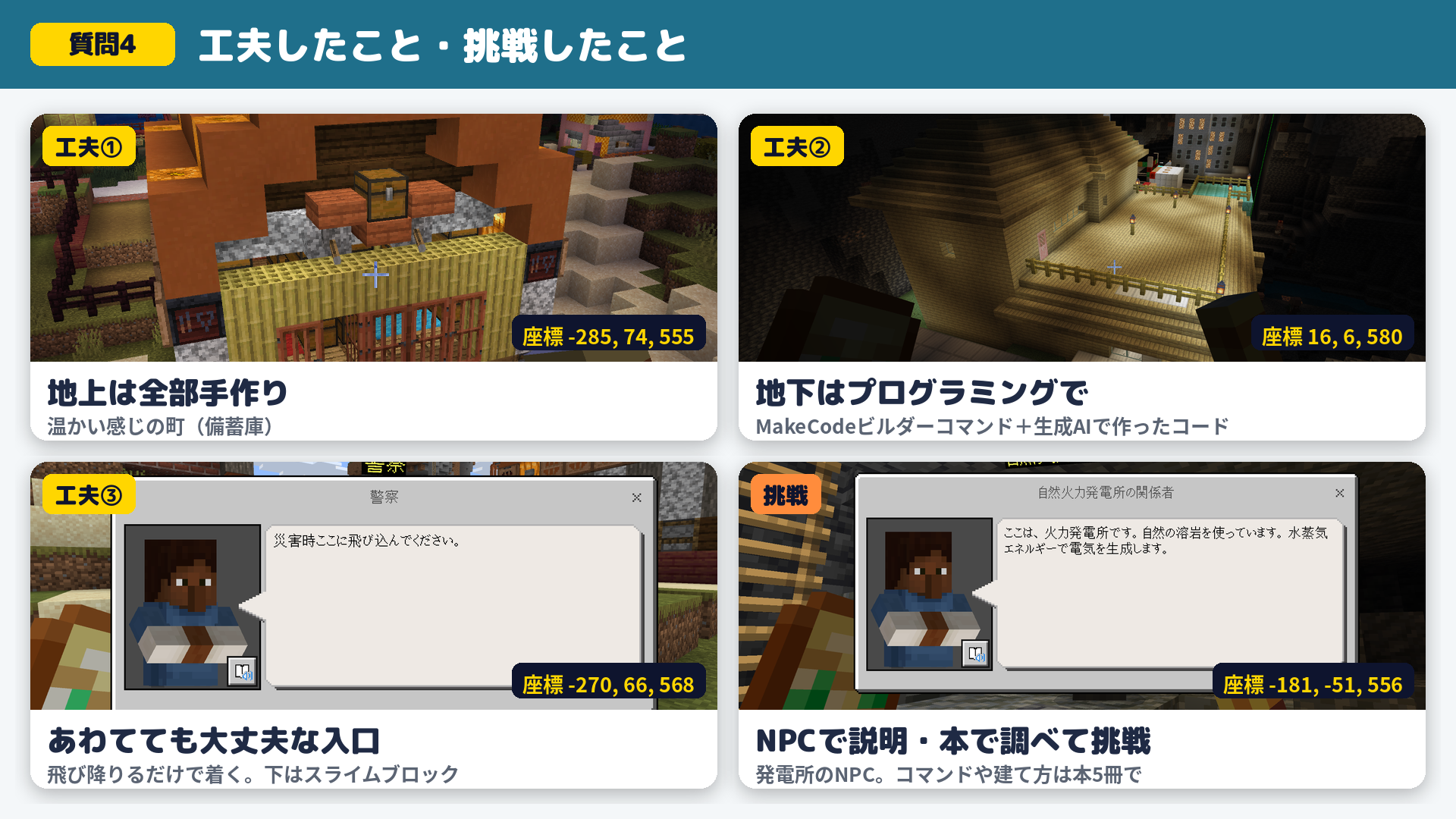 作品を完成させるために、どんな工夫や挑戦をしましたか？