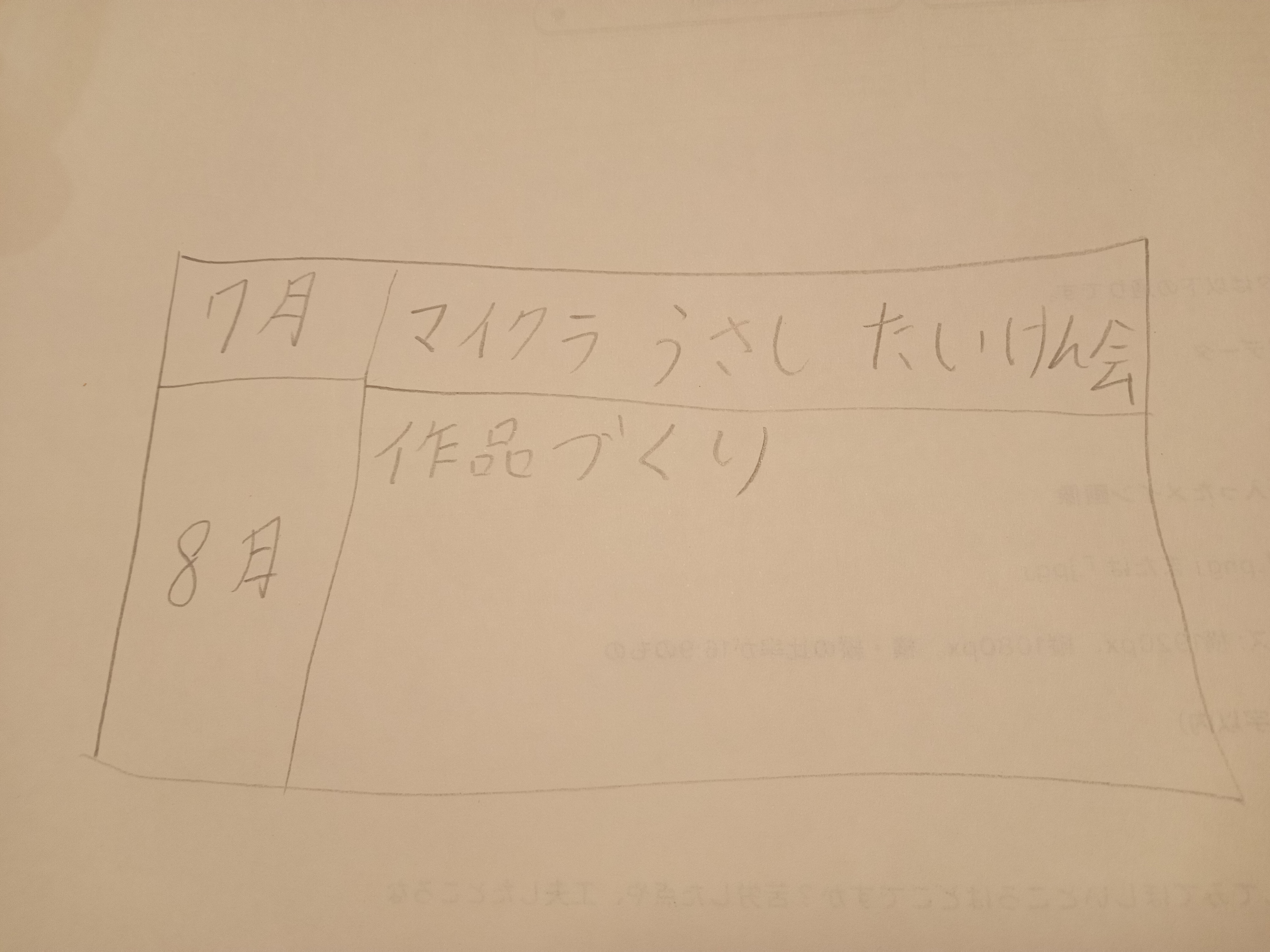 スケジュールや作っていく計画を立てましたか？