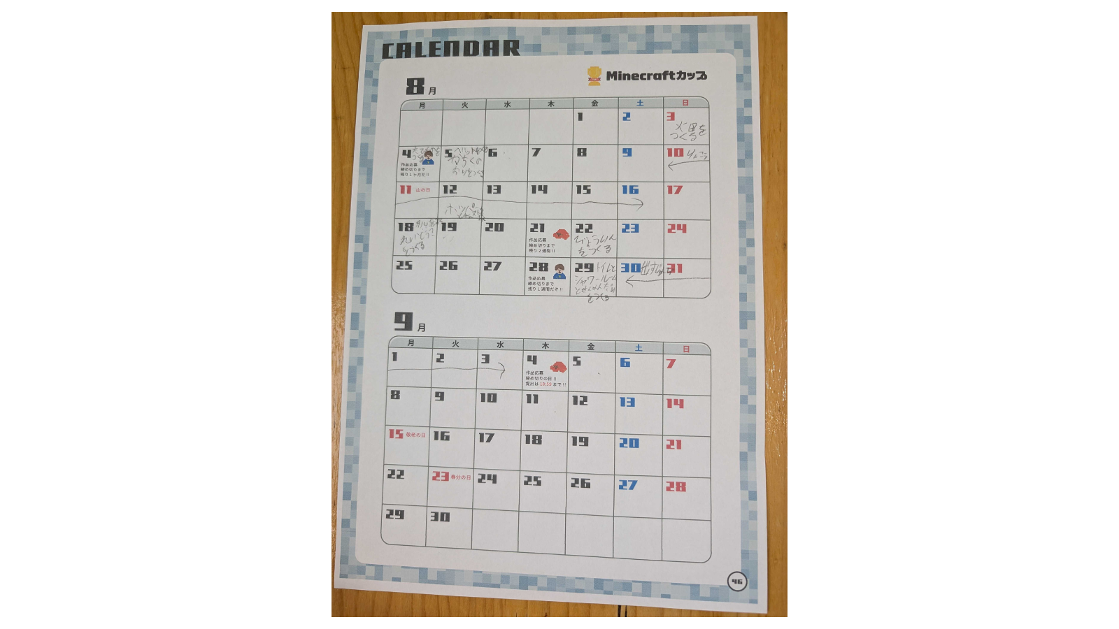 スケジュールや作っていく計画を立てましたか?