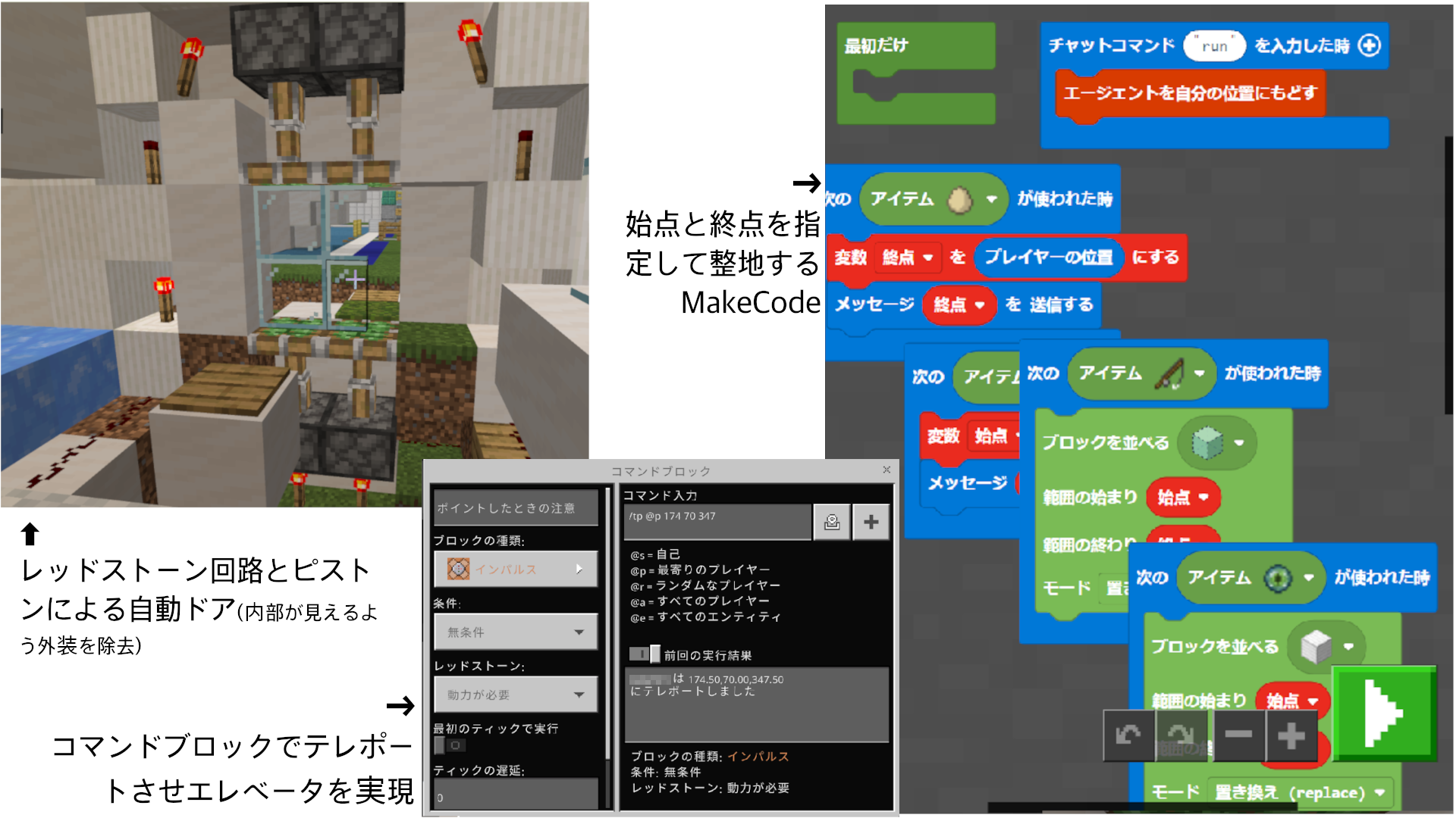 プログラミングやレッドストーンなどに対して、どのように挑戦しましたか？