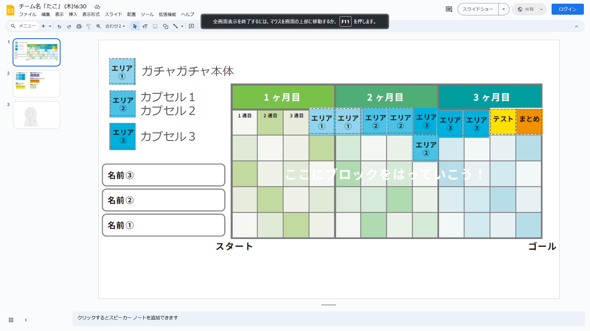 スケジュールや作っていく計画を立てましたか？