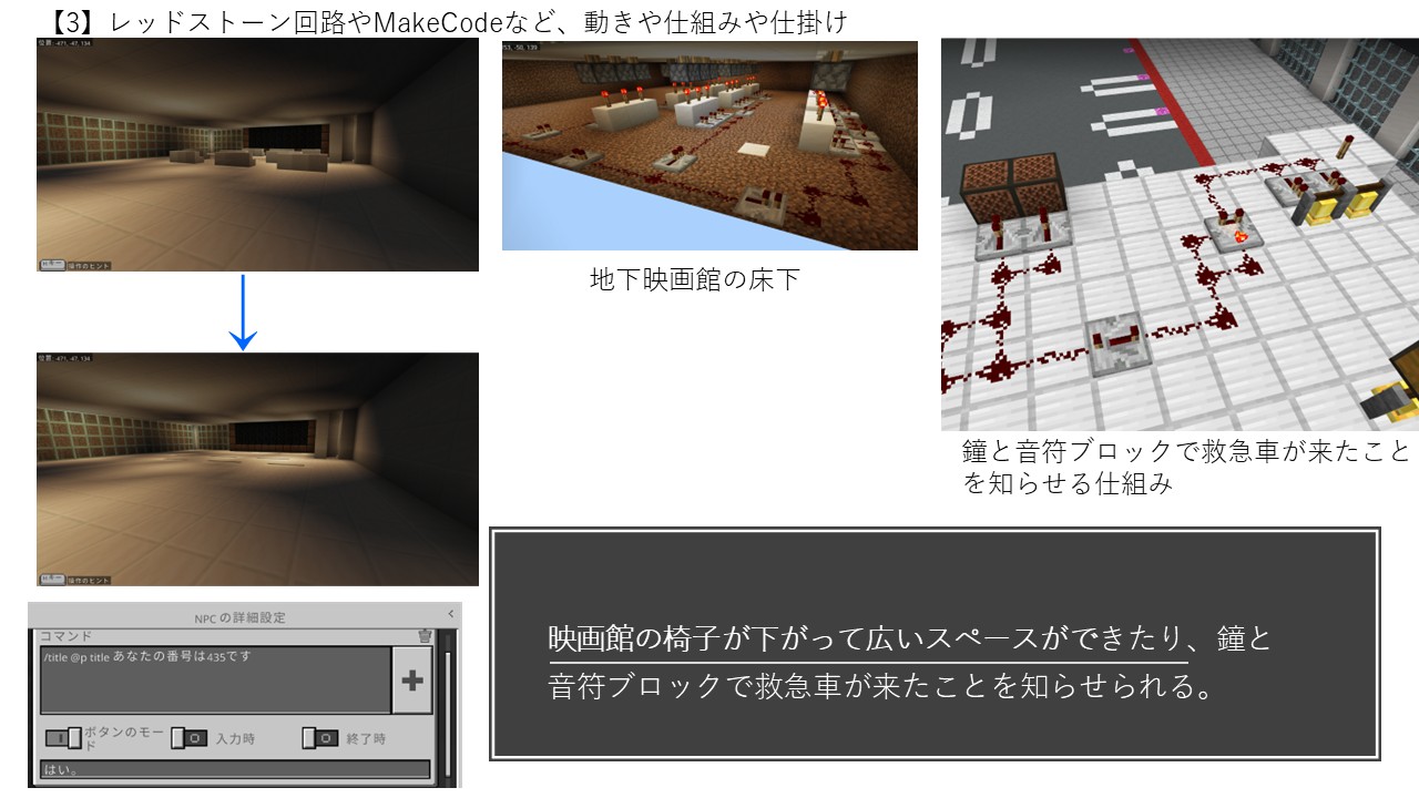 レッドストーン回路やMakeCodeなど、動きや仕組みや仕掛けに挑戦しましたか?