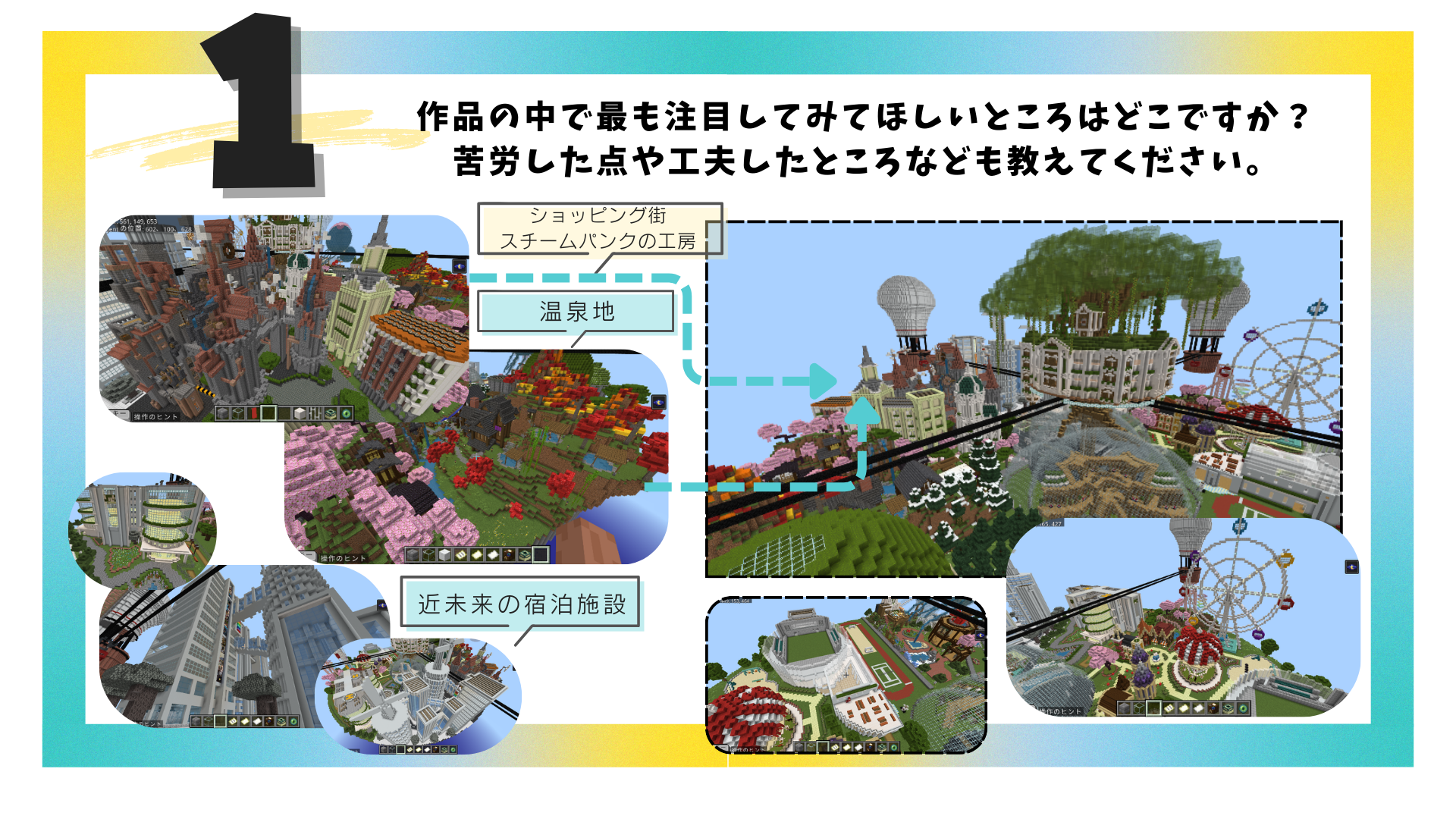 作品の中で最も注目してみてほしいところはどこですか?苦労した点や、工夫したところなども教えてください。
