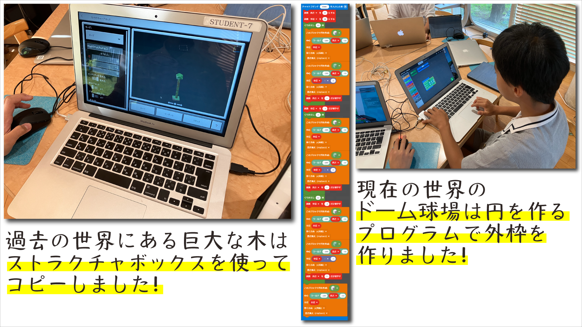 プログラミングやレッドストーンなどに対して、どのように挑戦しましたか？