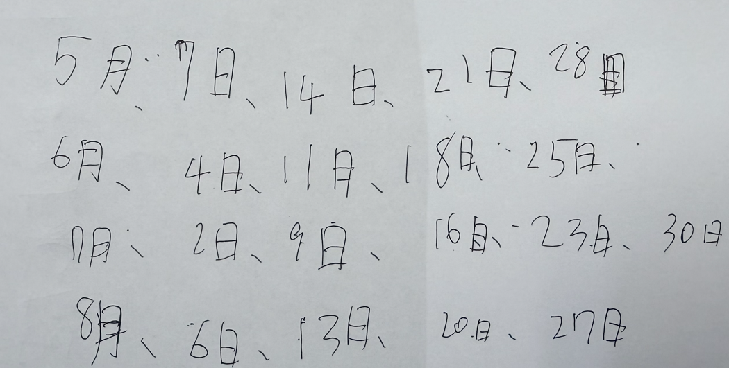 スケジュールや作っていく計画を立てましたか?